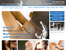 Tablet Screenshot of broadbeachchiropractic.com.au